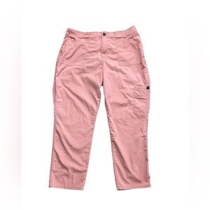 Liz Claiborne Pink Mid Rise Cropped Cargo Spring Pants Size 18 “Valerie”